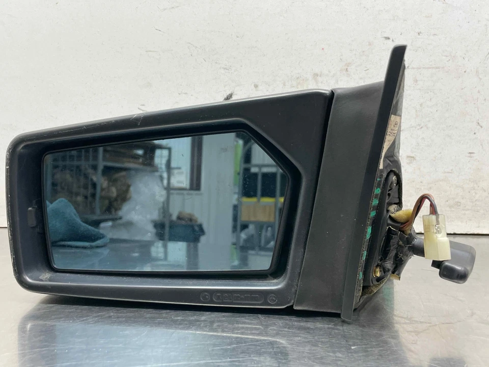 1991 Mercedes 420SEL fabricante de equipamento original para motoristas de mão esquerda alavanca lateral porta espelho prata 86-90 - Imagem 3 de 4