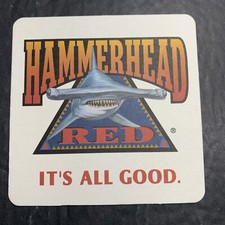 Craft Beer Coaster hammerhead, red hops brewery South Carolina closed SHARK