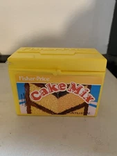 Play Food Authentic Fisher Price Vintage Cake Mix 1989 Vintage Yellow