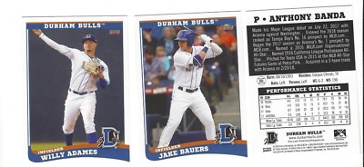 2018 DURHAM BULLS  COMPLETE TEAM SET MINOR LGE AAA TAMPA BAY W WILLY ADAMES NEW