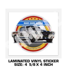 RACE CARS SERIES 1965 SHELBY R COLLECTOR EDITION - VINTAGE RACING-DECAL STICKER