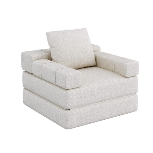 Modern Single Sofa Chair Convertible Sofa Bed Couch For Living room Bedroom - Picture 8 of 11