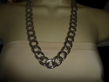 NAPIER 16" L 1/2" W SILVER TONE LINK CHAIN NECKLACE 27/30K