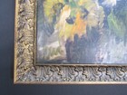 original oil Painting MCM Expressionist Night Moonlit Sunflowers Abstract Signed — photo 3
