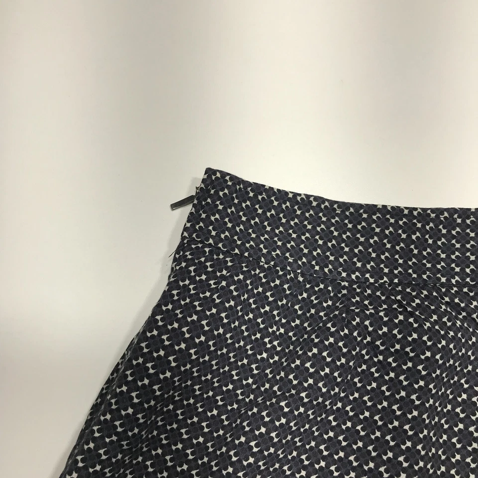 Gap 裙 A 字秋千裙人造丝灰色圆点地理设计侧拉链女式 4 码 — 第 2/4 张图片