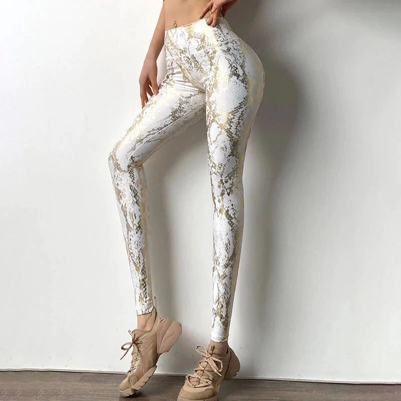 Gold workout pants top