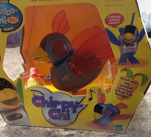Vintage Chirpy-Chi The Interactive Bird 2001 Sega Toys Hasbro Tiger Electronics nuovo - Foto 5 di 6