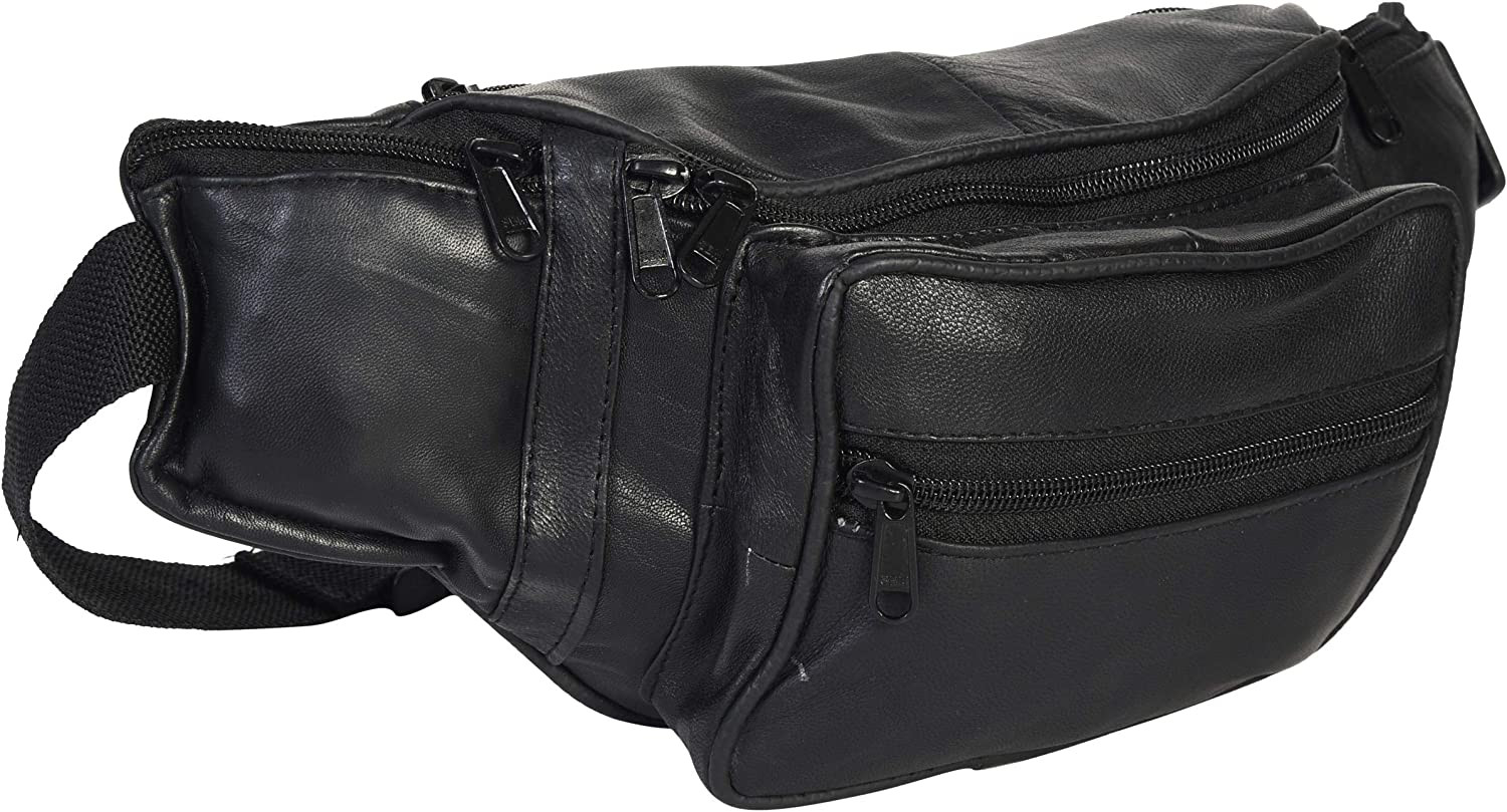Bolso Cinturon Cuero Genuino Leatherboss Para Viaje Exterior Senderismo Soporte