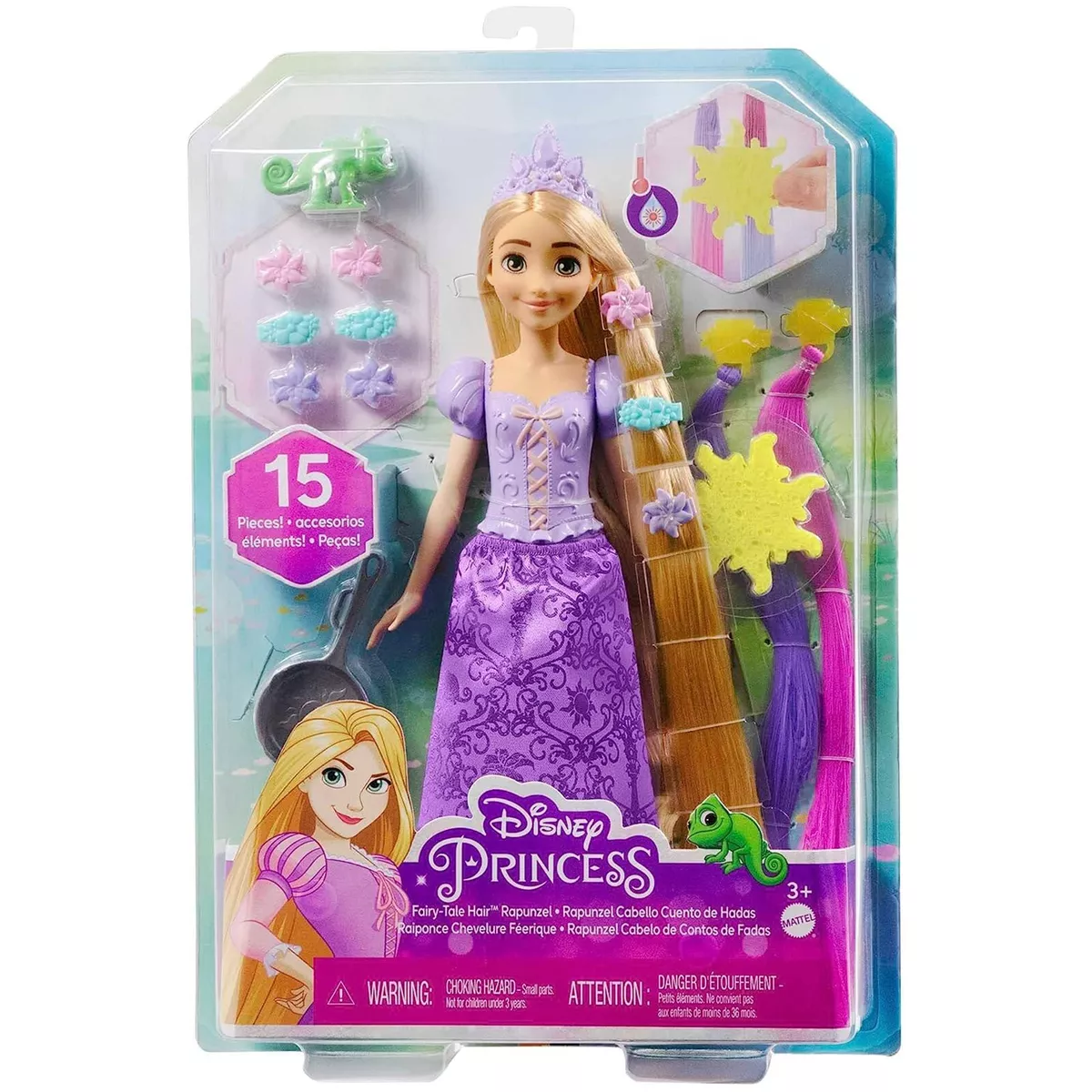 Mattel Disney Princess Fairy Tale Rapunzel Long Hair Doll Set NEW