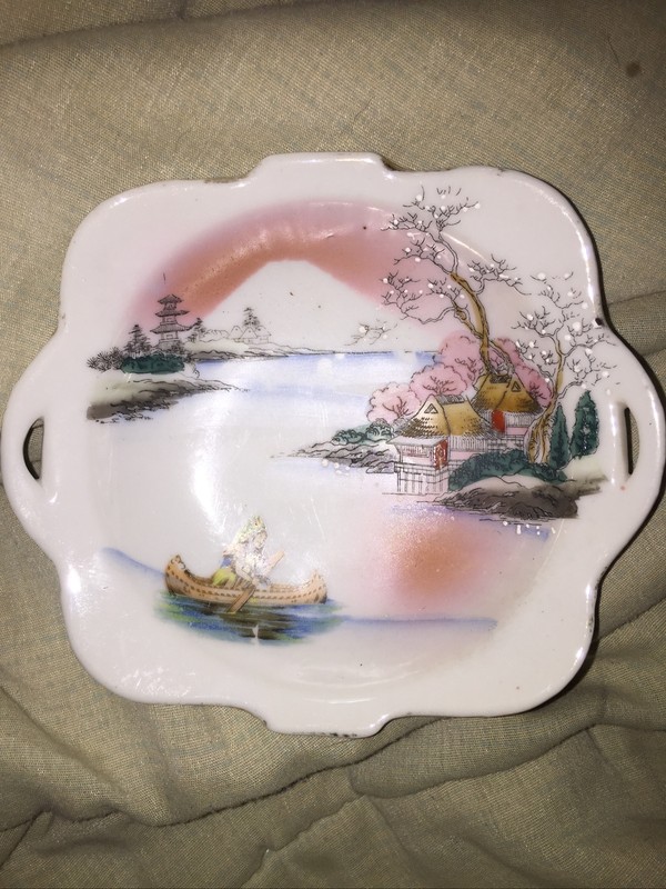 Vintage TWNC Hand painted dish made in Japan