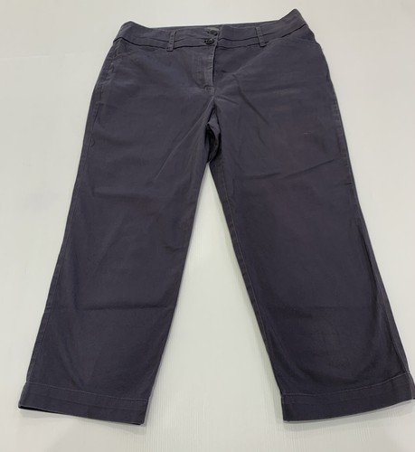 Ladies size 10 Blue / Grey JACQUI E Tailored Casual Crop Pants / Capri - VGC - 第 1/5 張圖片