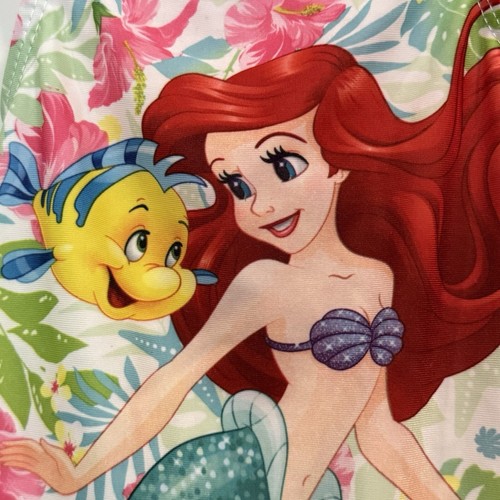 Costume da bagno Disney Sirenetta Ariel pezzo unico, rosa con volant, bambina 2T - Foto 5 di 24