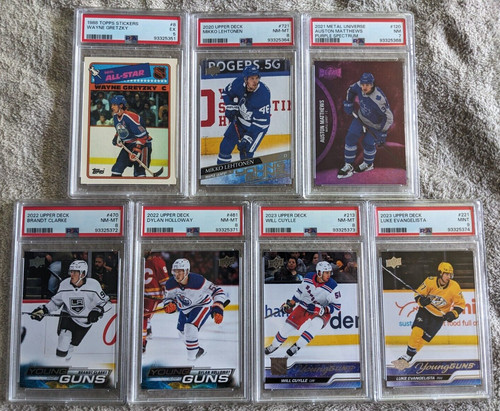 PSA Graded Hockey Cards Lot Auston Matthews Wayne Gretzky Young Guns