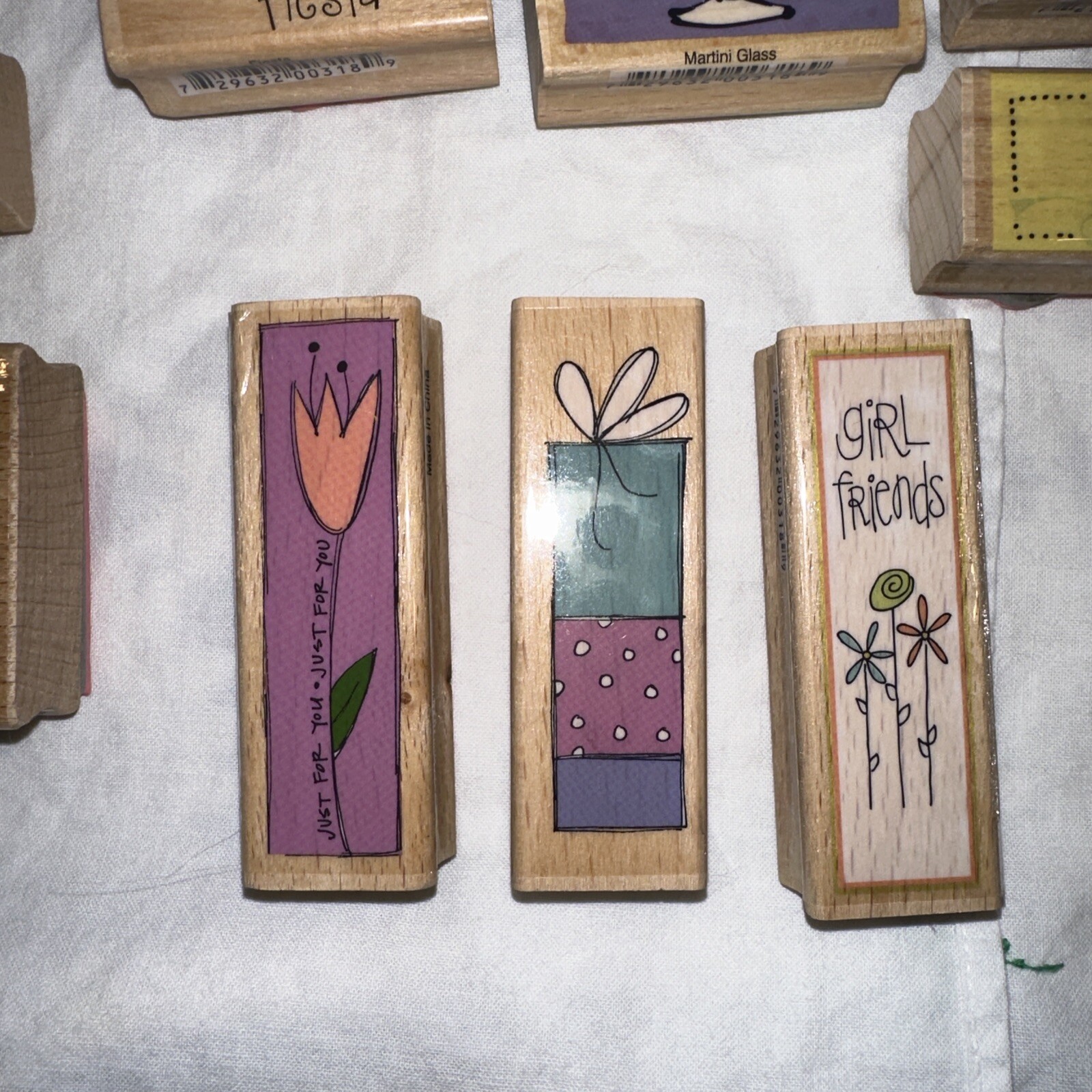 Crafters Lot Of 24 Wooden Rubber Craft Stamps eBay