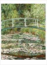 Kunstkarte Claude Monet "Brücke über einen Seerosenteich"
