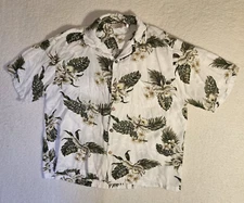 Sunny Island Hawaiian Shirt Mens Size 2XL Button Up Floral Design