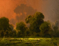 MAX COLE Oil Painting Original Impressionist Landscape Art Canvas Signed 529409