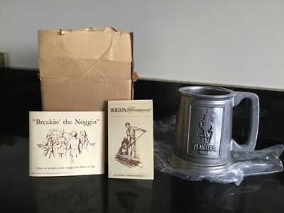 Vintage NIB 1983 WILTON ARMETALE Planters MR. PEANUT Pewter MUG Stein 5 in high