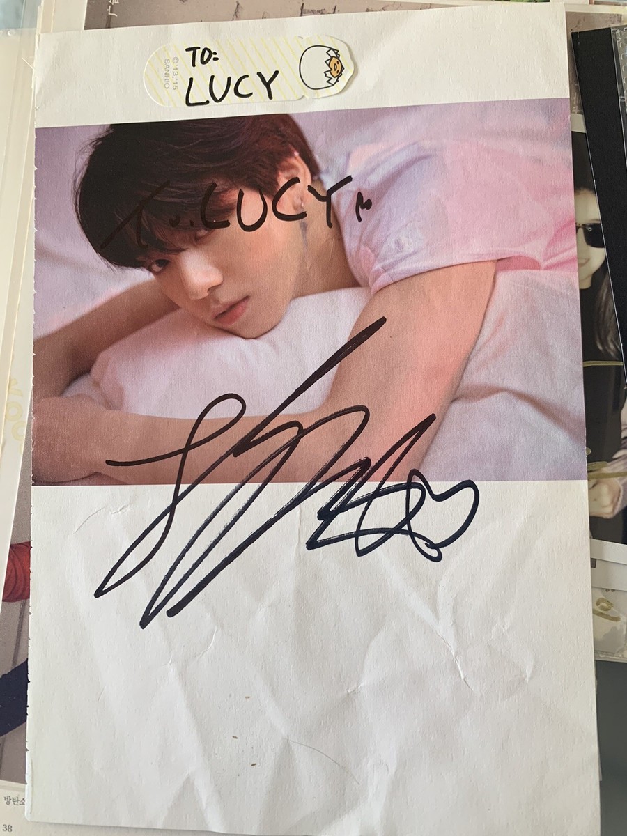 BTS jungkook Signed Autograph Love Yourself Tear Album Page