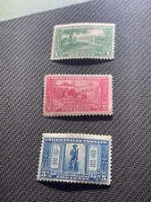 Three US Stamps Scott #617, #618 and #619 Mint Never Hinged