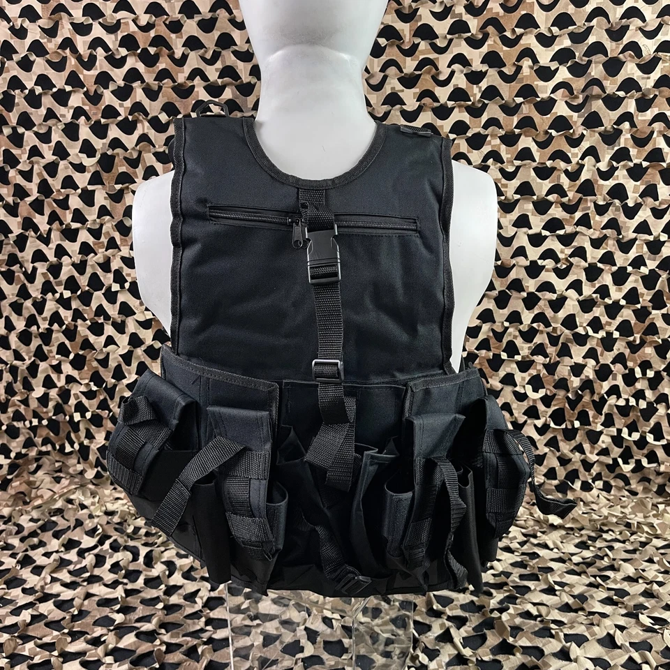 Nuevo chaleco táctico de paintball Warrior - negro Foto 3 de 4