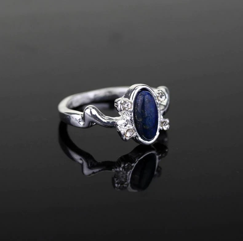 The Vampire Diaries: Elena Gilbert, Blue Lapis, Antique Silver, Daylight Ring - Image 4 of 4