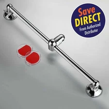 HotelSpa® Insta-Mount Stainless Steel Height / Angle Adjustable Shower Slide Bar