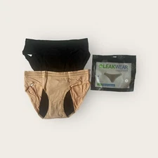 Leakwear Organics Menstrual Period Brief Hipster Small Panties Bamboo Cotton