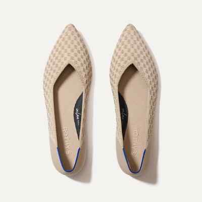 Rothy s Women s Size 8 The Point II Flat In Frappe Basketweave - MSRP $159