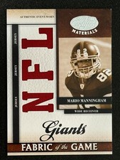 2008 Leaf Certified Materials #RFOG-31 Mario Manningham Fabric of the Game #/99