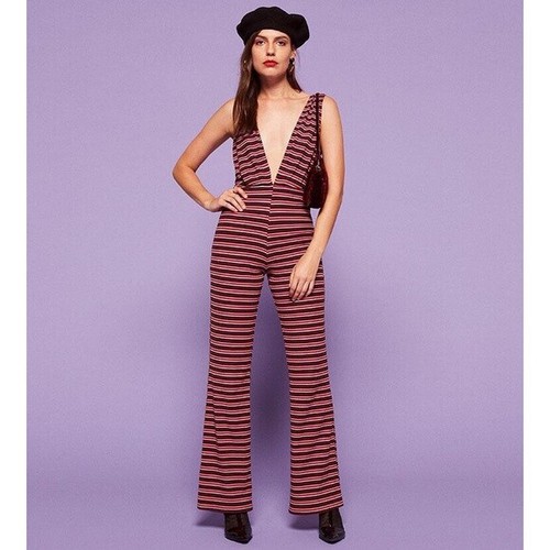 Reformation Vince red stripped jumpsuit 