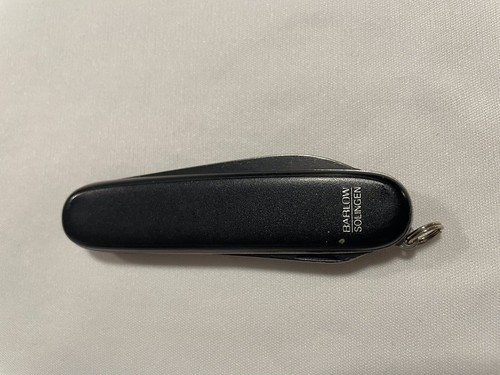 Vintage Black Barlow Solingen Germany Inox 5 Blade Multi Tool Pocket Knife