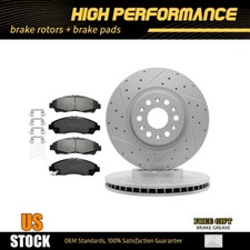 Front Disc Brake Rotors + Ceramic Pads For Buick Enclave Cadillac XT5 XT6