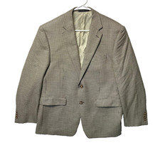 Austin Reed Silk Wool Herringbone Blazer Tailored Sport Coat Jacket Mens 42S 42