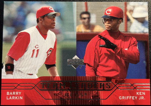 2005 Uppder Deck Barry Larking & Ken Griffey Jr. #268 Cincinnati Reds Card! A3