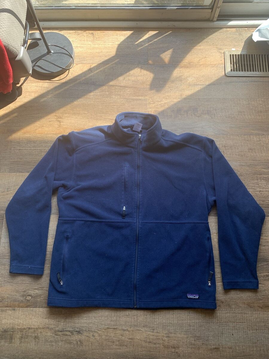 Patagonia Fleece Jacket Mens 2XL XXL Blue Synchilla Full Zip Patagonia Fleece Jacket Mens 2XL XXL Blue Synchilla Full Zip