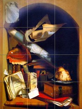 Art Charles King Mural Tumbled Marble Backsplash Still Life Tile #710