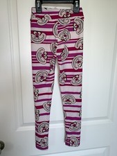 Lularoe Disney Cheshire Cat Leggings Kids L/XL Stretch Halloween