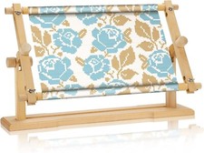 Rotated Embroidery Frame Stand - Adjustable Cross Stitch Scroll Frame, Beech Woo