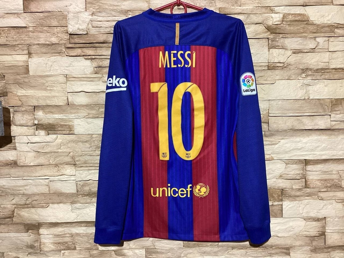 BARCELONA 2016 2017 HOME FOOTBALL NIKE LONG SLEEVE JERSEY #10