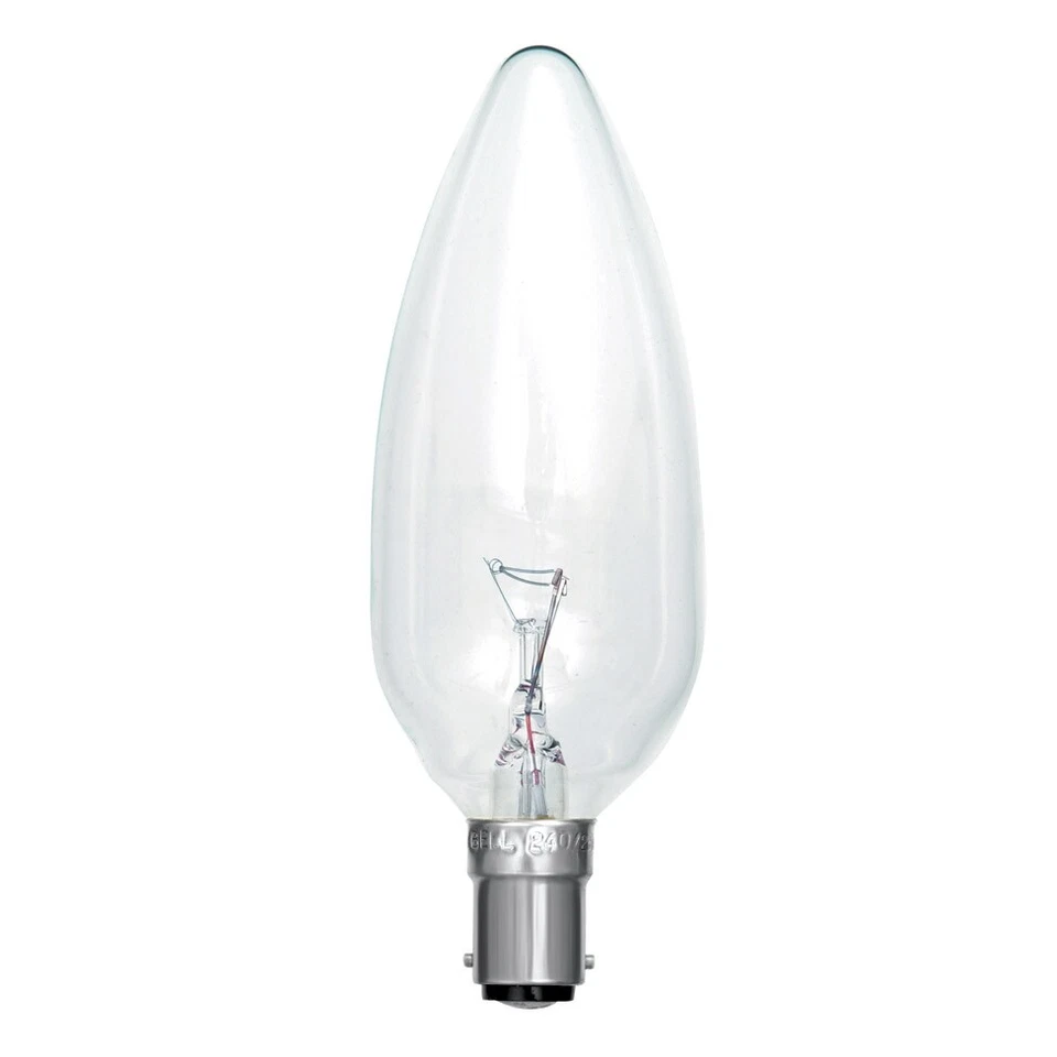 BELL LIGHTING Bombilla de vela transparente grande BELL 40W SBC B15 45 mm