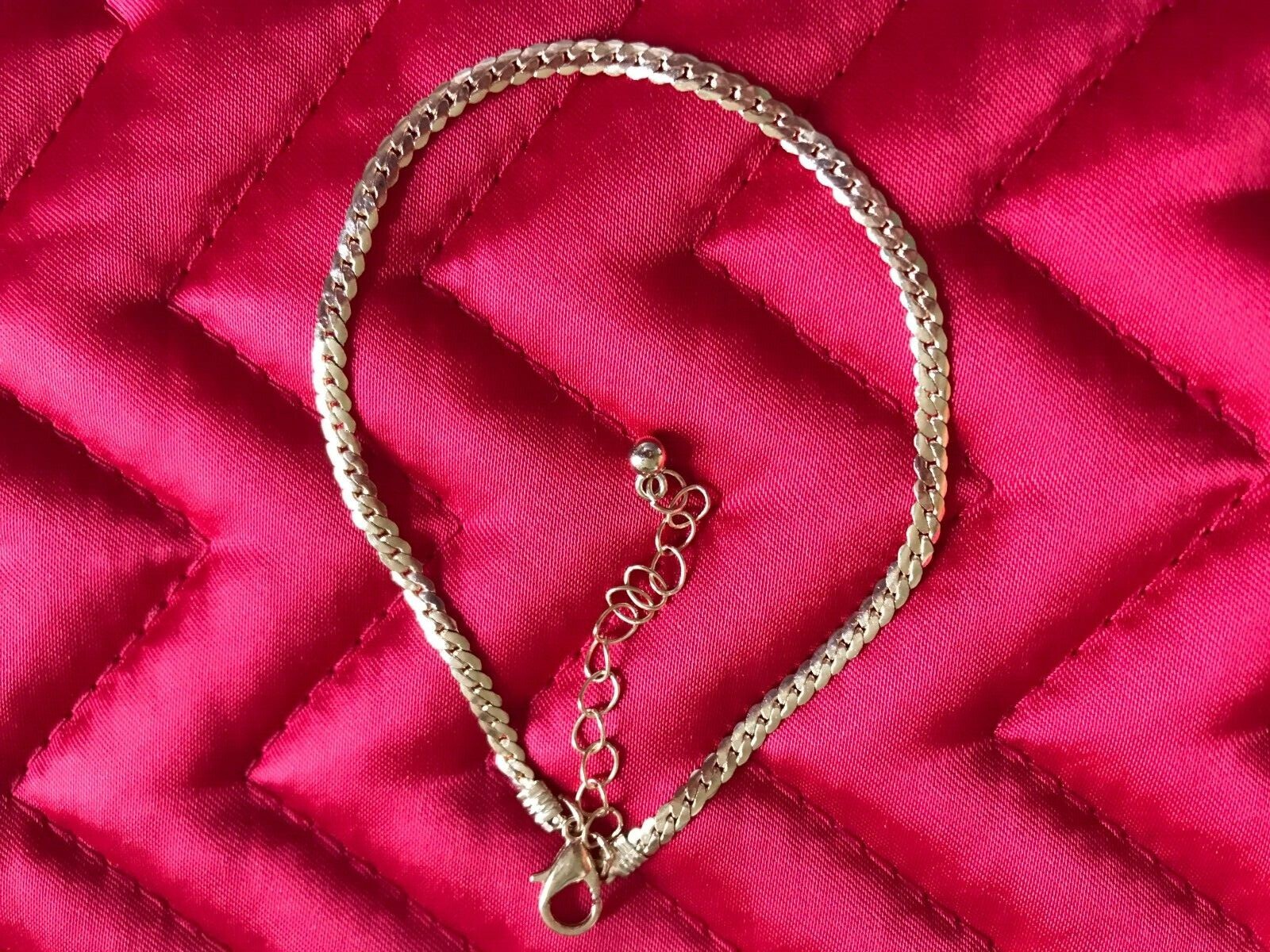 GoldPlated Zinc Alloy Chain Anklet Bracelet New 8"+ 2" eBay