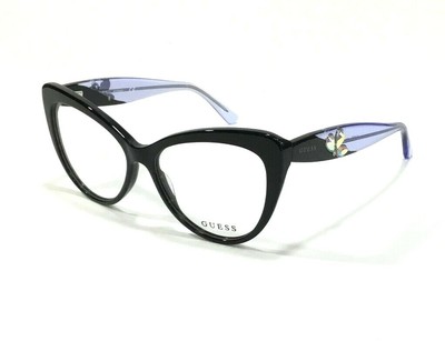 Montatura occhiali da vista donna Guess montature strass a gatto cat eye  grandi | eBay