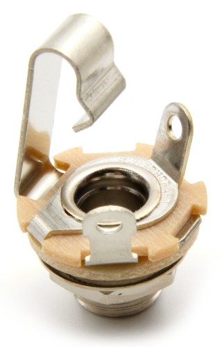 Switchcraft 1/4 Mono Jack Input Output w Mounting Hardware #11 - SINGLE (1X) - Picture 2 of 4