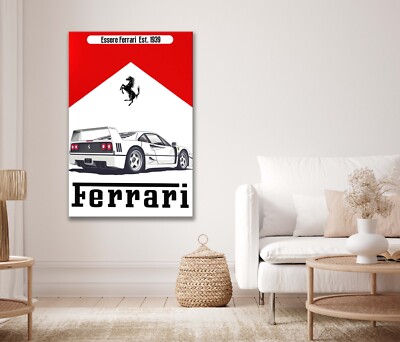 Dreaming Of A White Sport Car Canvas Unframed or Poster Print Wall Art