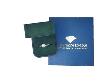 Ring Brillant 18 Karat 950 Gold mit Zertifikat