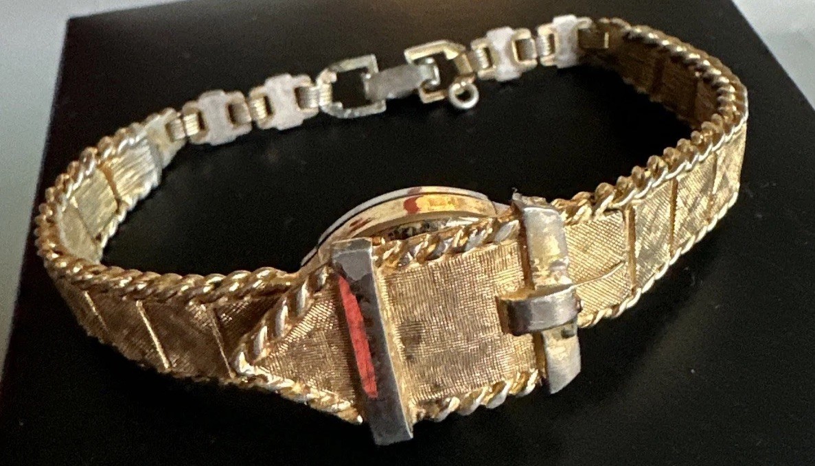 Brenko Swiss Gold-Filled Mechanical Watch Secret Bracelet 17 Jewels Perfect