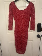 Bailey Girl Red Lace Bodycon Dress Women’s Medium Long Sleeve Cocktail Party