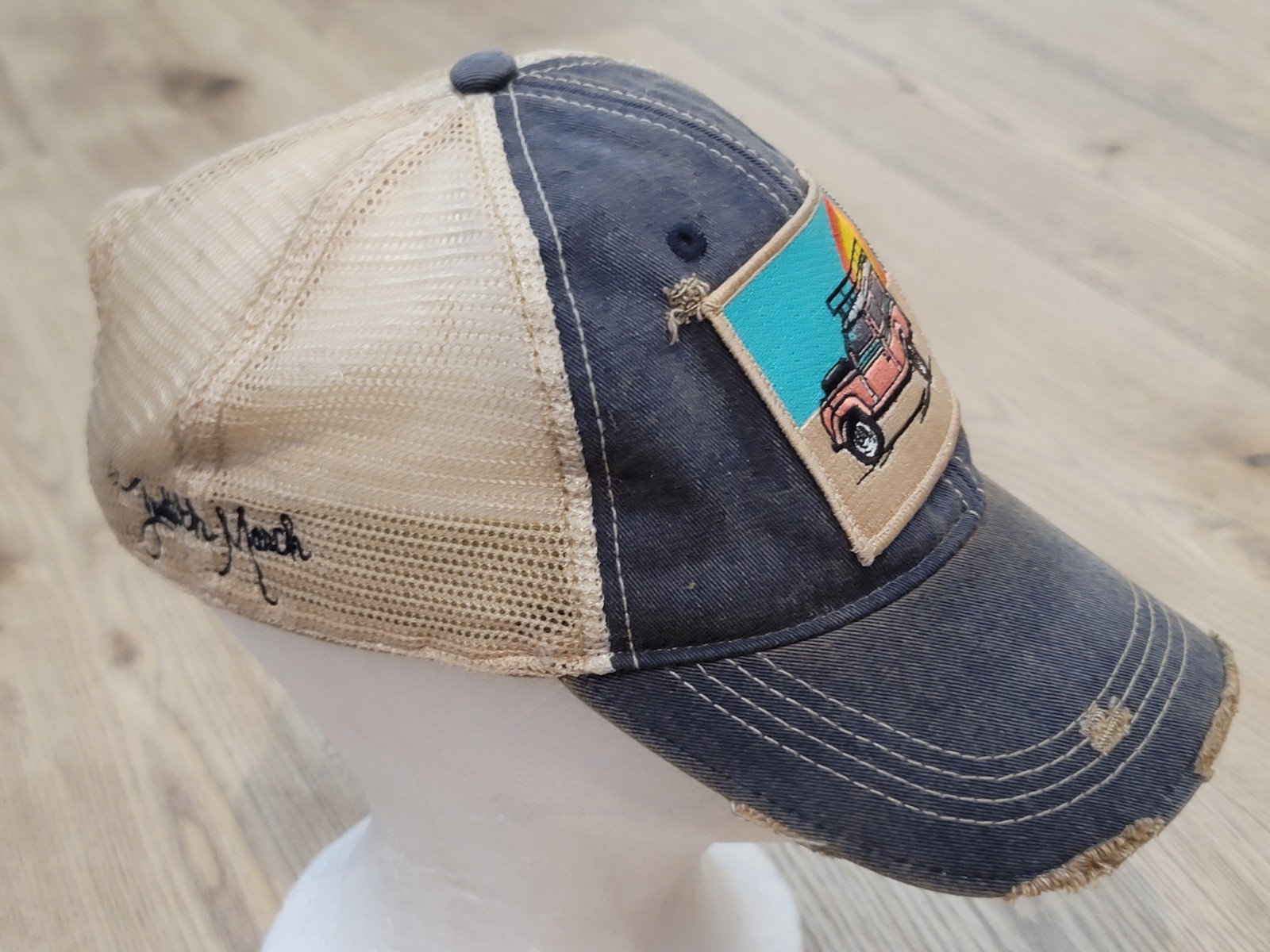 Sunset Landrover Patch Adjustable Baseball Cap Ha… - image 3