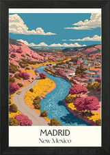 Madrid, New Mexico Landscape Art Framed Wall Art Poster Canvas Print Picture Madrid, New Mexico Landscape Art Framed Wall Art Poster Canvas Print Picture